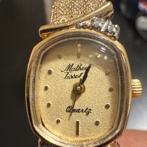 Vintage Mathew-Tissot Quartz Ladies Watch Mangrove USA Working Gold Tone